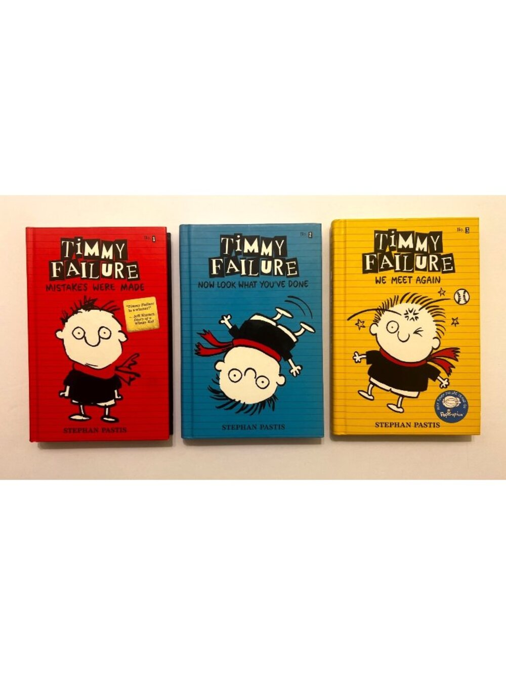 Timmy Failure Books 1-3 HC Set Stephan Pastis 1st Printings Jeff Kinney 2013-14